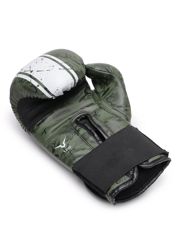 Invincible Commando Training Gloves | Camo Design | Synthetic Leather | MMA, Boxing, Bag Work | Hook & Loop Closure - Men & Women