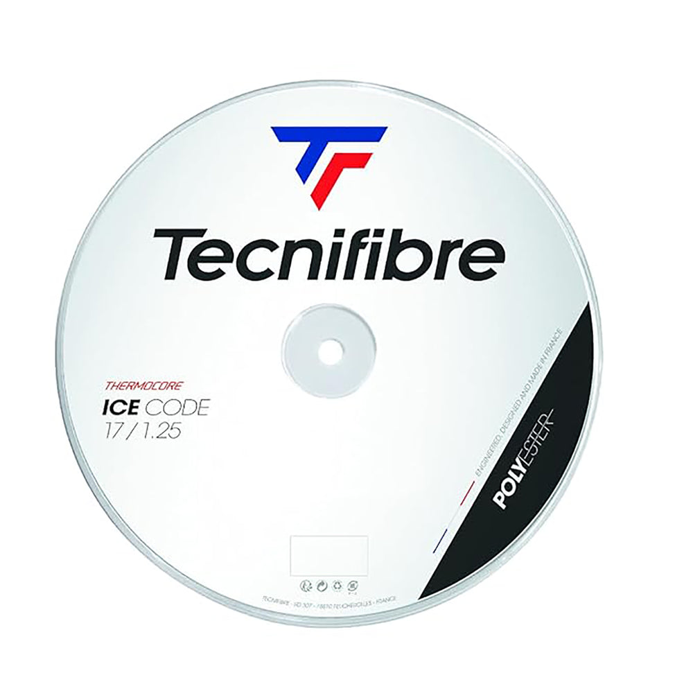 Tecnifibre Ice Code 16L Tennis String Reel White – Powerful Co-Polyester String with Spin, Control, and Tension Stability for Competitive and Advanced Players