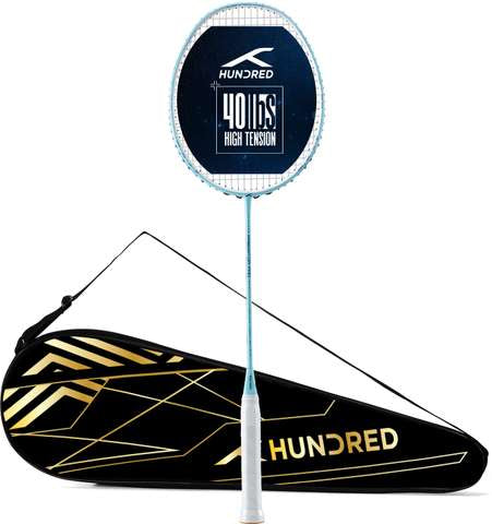 Hundred Predator Pro Strung Badminton Racquet (HBRX-5S073-1) | Aerodynamic Fast-Attacking Racquet with Full Cover