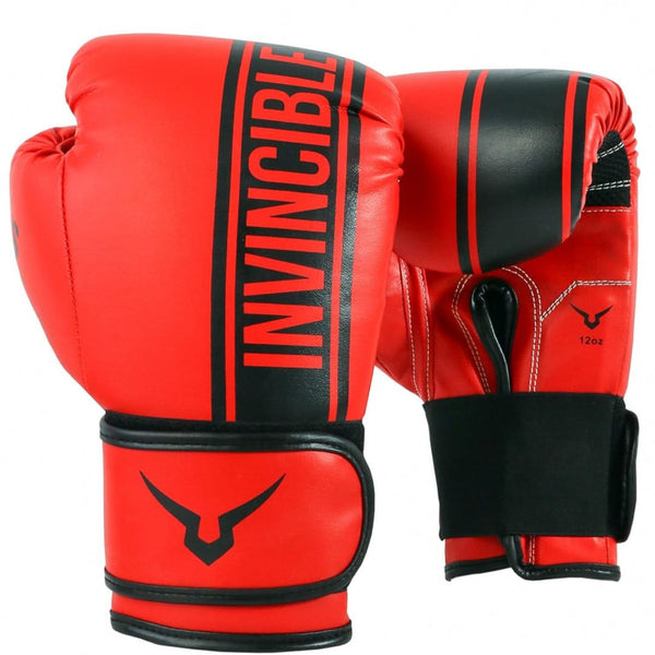Invincible Tejas Boxing Gloves for Men & Women | Synthetic Leather | Fitness Training | Hook & Loop Closure (8/10/12/14/16 oz)
