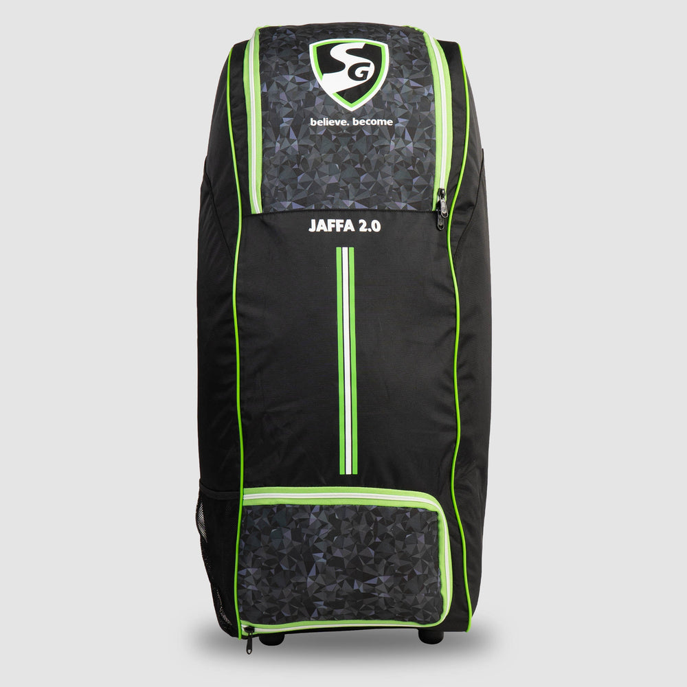 SG Jaffa 2.0 Duffle Wheelie Cricket Kit Bag - Large | Water-Resistant, Two Bat Sleeves