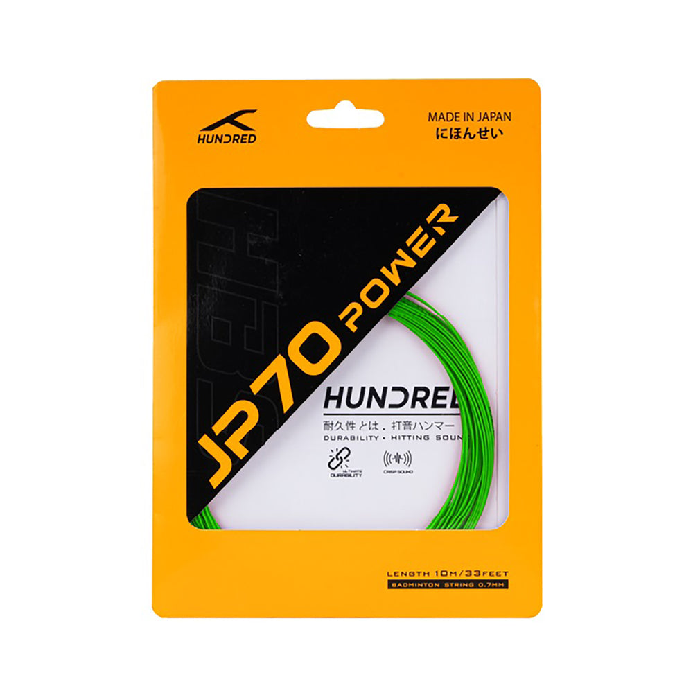 HUNDRED JP 70 Power Badminton String 0.70mm – Durable High Control Power String for All-Round Performance with Maximum Tension Retention and Stability - Best Price online Prokicksports.com