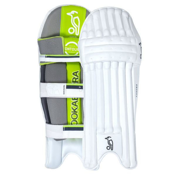 Kookaburra Kahuna 1000 Adult Cricket Batting Legguards – White Lightweight Pads for Leather Ball Club and Pro Matches