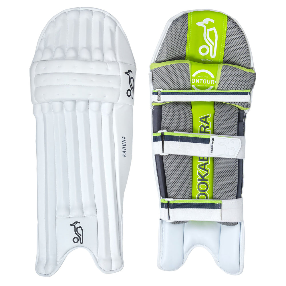 Kookaburra Kahuna 1000 Adult Cricket Batting Legguards – White Lightweight Pads for Leather Ball Club and Pro Matches - Best Price online Prokicksports.com