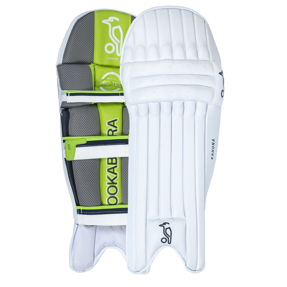 Kookaburra Kahuna 600 Adult Left-Hand Cricket Batting Legguards – Lightweight White Pads for Club and Match Play