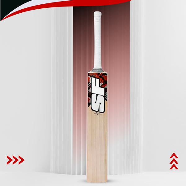 SF Camo Adi 1 English Willow Cricket Bat SH – Short Handle Professional Bat for Leather Ball Cricket and Club Play