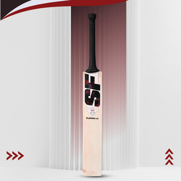 SF Players 5.0 English Willow Cricket Bat – Professional Grade Bat for Leather Ball Cricket, Club Tournaments and Power Hitting