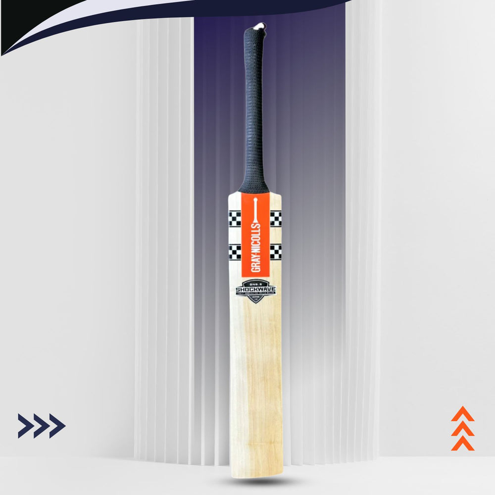 Gray Nicolls GN5.5 Shockwave English Willow Cricket Bat – SH | Grade 2 Willow, Large Low Profile, Mid and Mid/Low Sweet Spot | 12 Cane Handle for Optimal Feel | Lightweight & Powerful