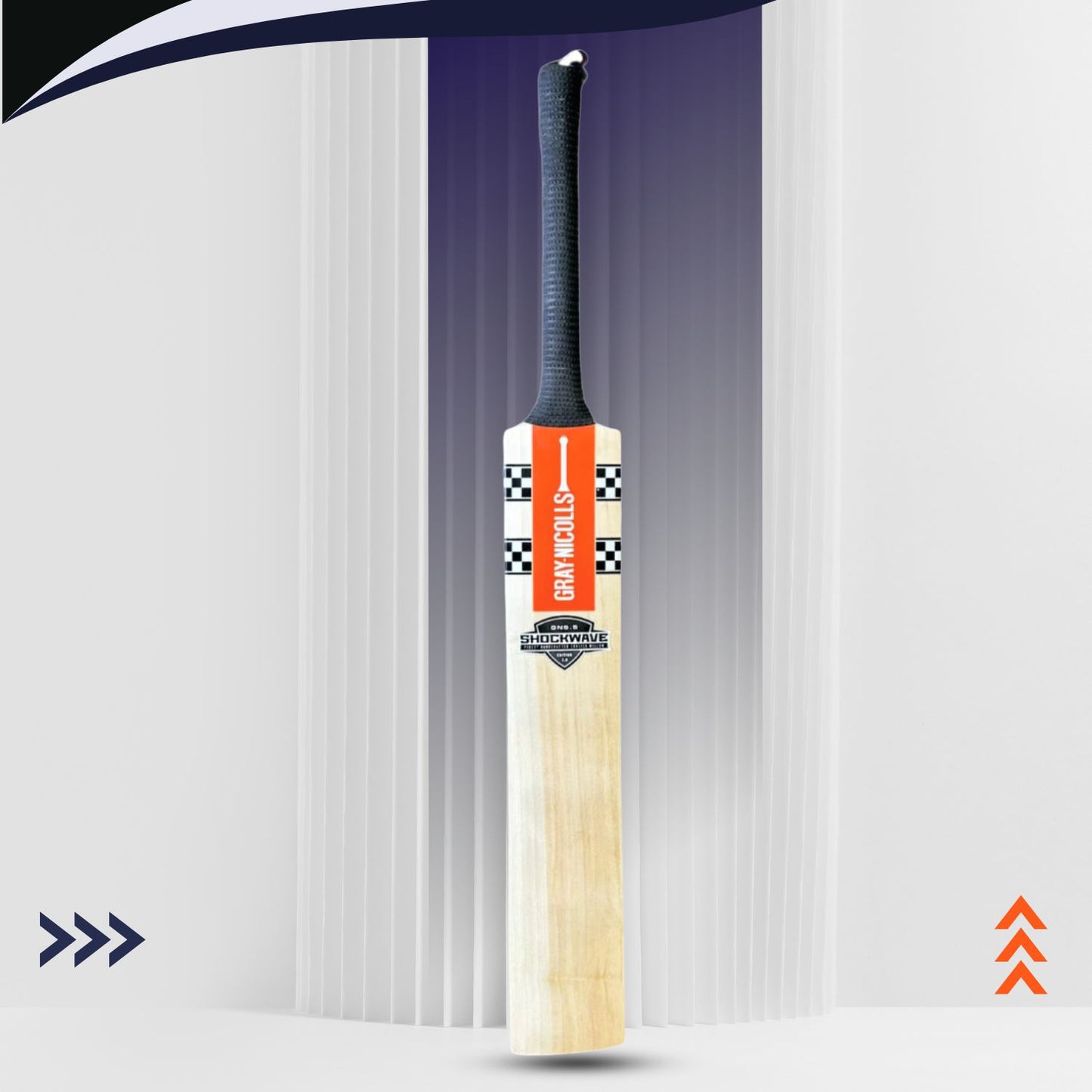 Gray Nicolls GN5.5 Shockwave English Willow Cricket Bat – SH | Grade 2 Willow, Large Low Profile, Mid and Mid/Low Sweet Spot | 12 Cane Handle for Optimal Feel | Lightweight & Powerful - Best Price online Prokicksports.com