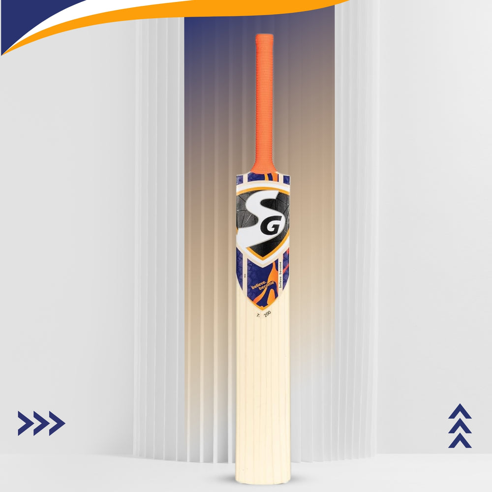 SG T-200 Durable Plastic Cricket Bat – SH, Full-Size Lightweight Bat for Tennis Ball Play, Kids, Beginners, Outdoor Practice & Gully Cricket