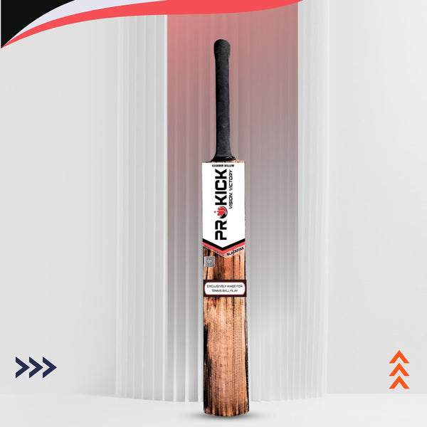 Prokick Blackfire Kashmir Willow Scoop Tennis Ball Bat – SH | Lightweight Scoop Design, Large Sweet Spot, Cane Handle | Power Play for Tennis Ball Cricket