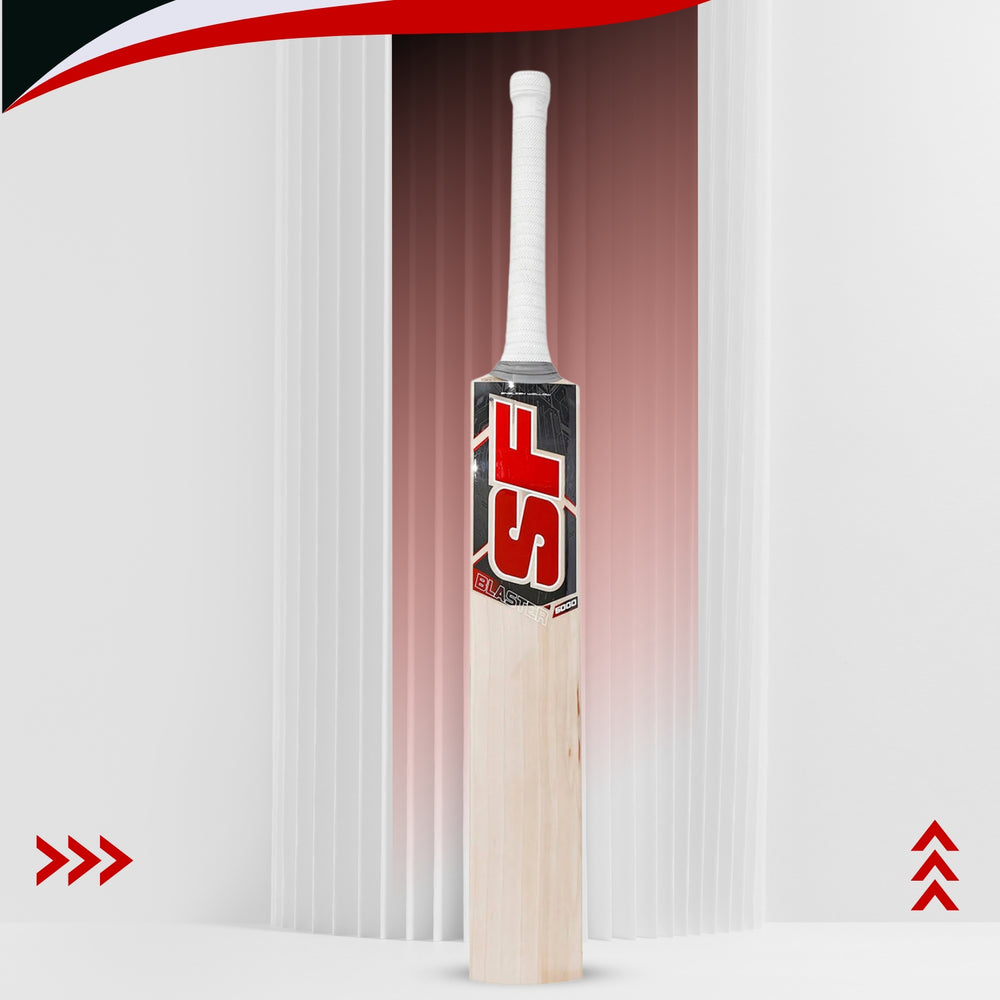 SF Blaster 5000 English Willow Cricket Bat SH – Lightweight Short Handle Bat for Leather Ball Cricket and Club Matches