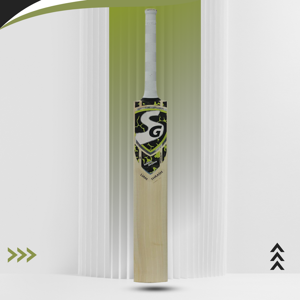 SG Liam Thrash English Willow Cricket Bat | Professional Cricket Bat for Leather Ball | Thick Edges &Powerful Stroke Play