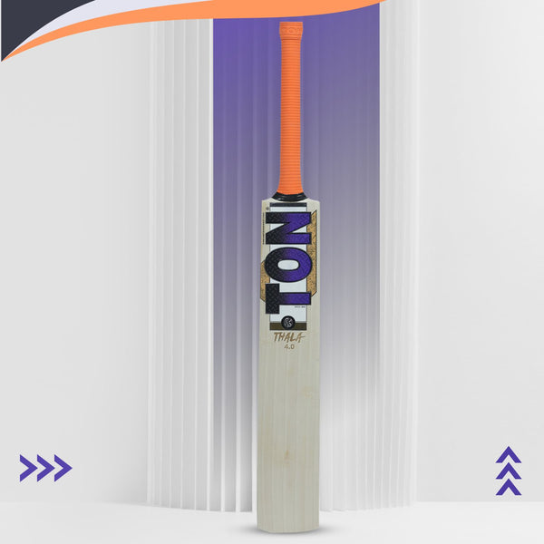 SS TON Thala 4.0 English Willow Cricket Bat – Short Handle, Grade 5 Air‑Dried Willow, Massive Concave TON Edges, Big Sweet Spot
