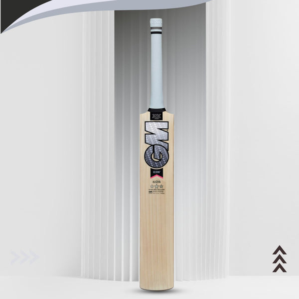 GM Icon 606 English Willow Cricket Bat – SH Mens | Grade 3 Willow, Full Profile, L555 Blade, Power Arc Bow | Large Sweet Spot, Treble Spring Cane Handle
