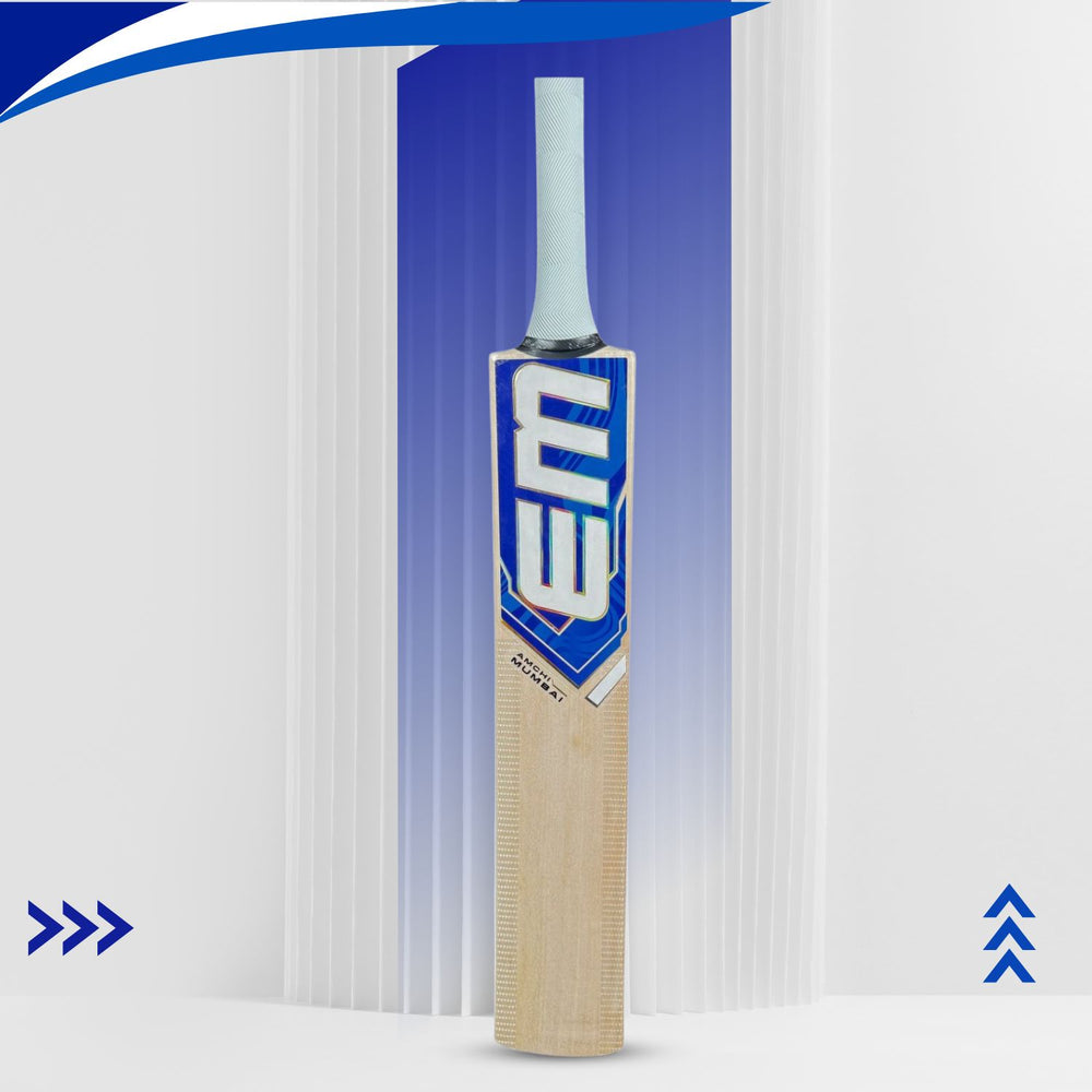 EM Amchi Mumbai Kashmir Willow Cricket Bat - Short Handle | Lightweight Grade 1 Bat for Beginners & Intermediates