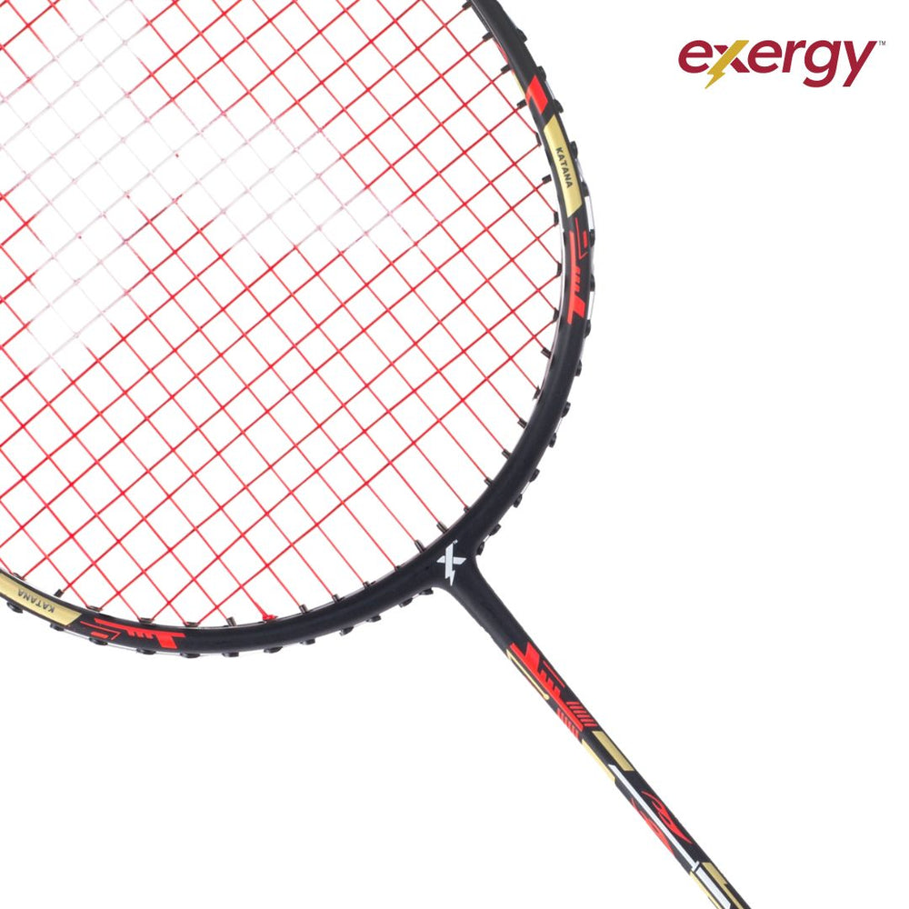 Exergy Katana Badminton Racket - 82g, 32 lbs Tension, Pre-Strung with Full Cover - Best Price online Prokicksports.com
