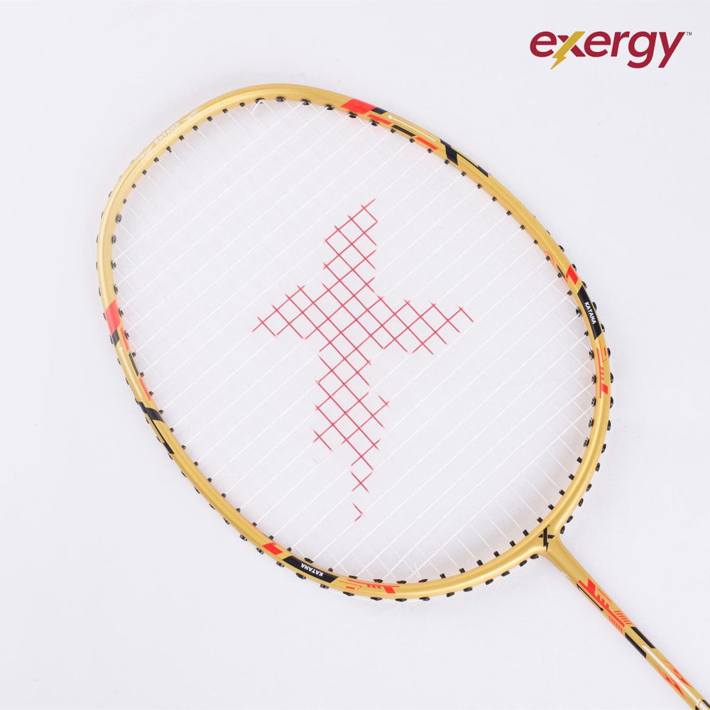 Exergy Katana Badminton Racket - 82g, 32 lbs Tension, Pre-Strung with Full Cover - Best Price online Prokicksports.com