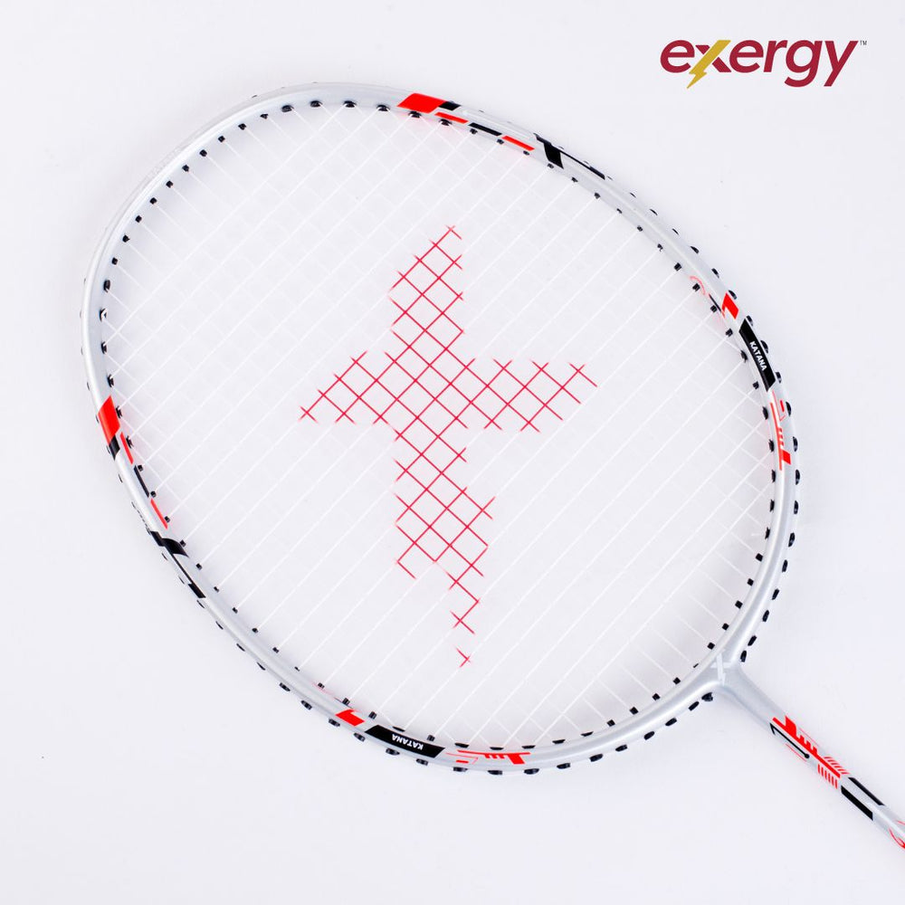 Exergy Katana Badminton Racket - 82g, 32 lbs Tension, Pre-Strung with Full Cover - Best Price online Prokicksports.com
