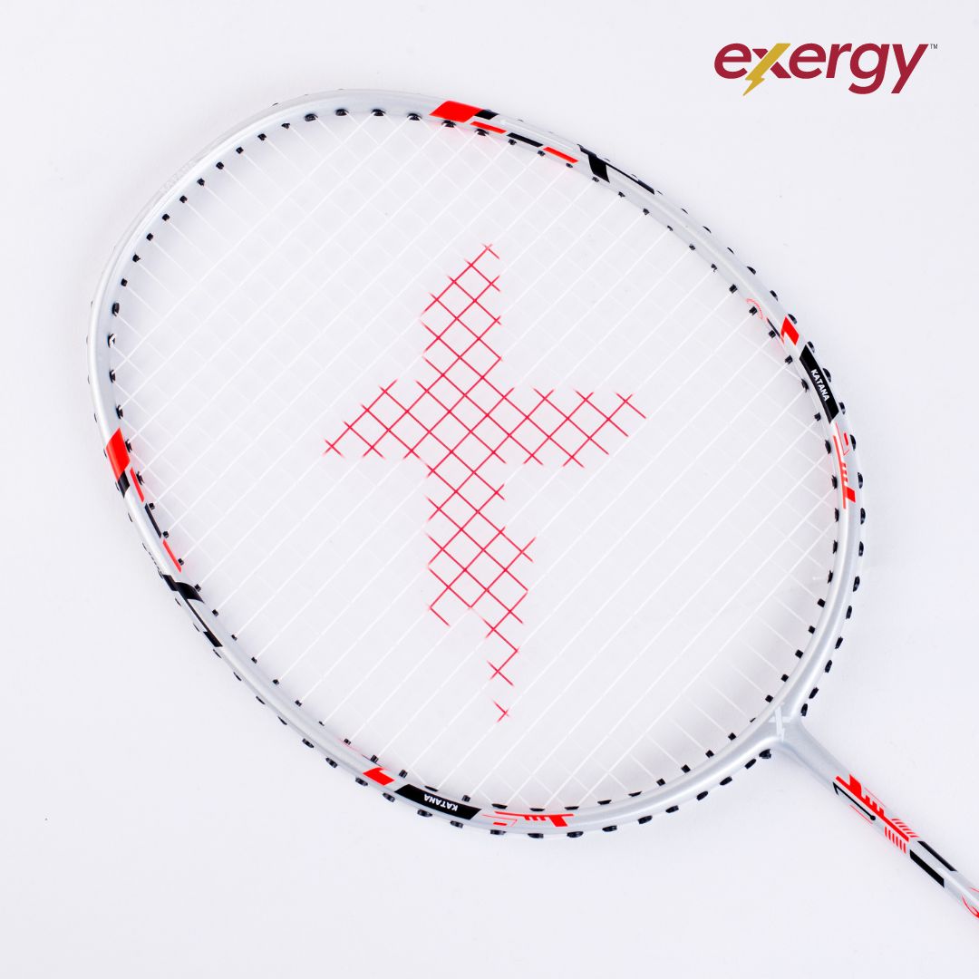 Exergy Katana Badminton Racket - 82g, 32 lbs Tension, Pre-Strung with Full Cover - Best Price online Prokicksports.com