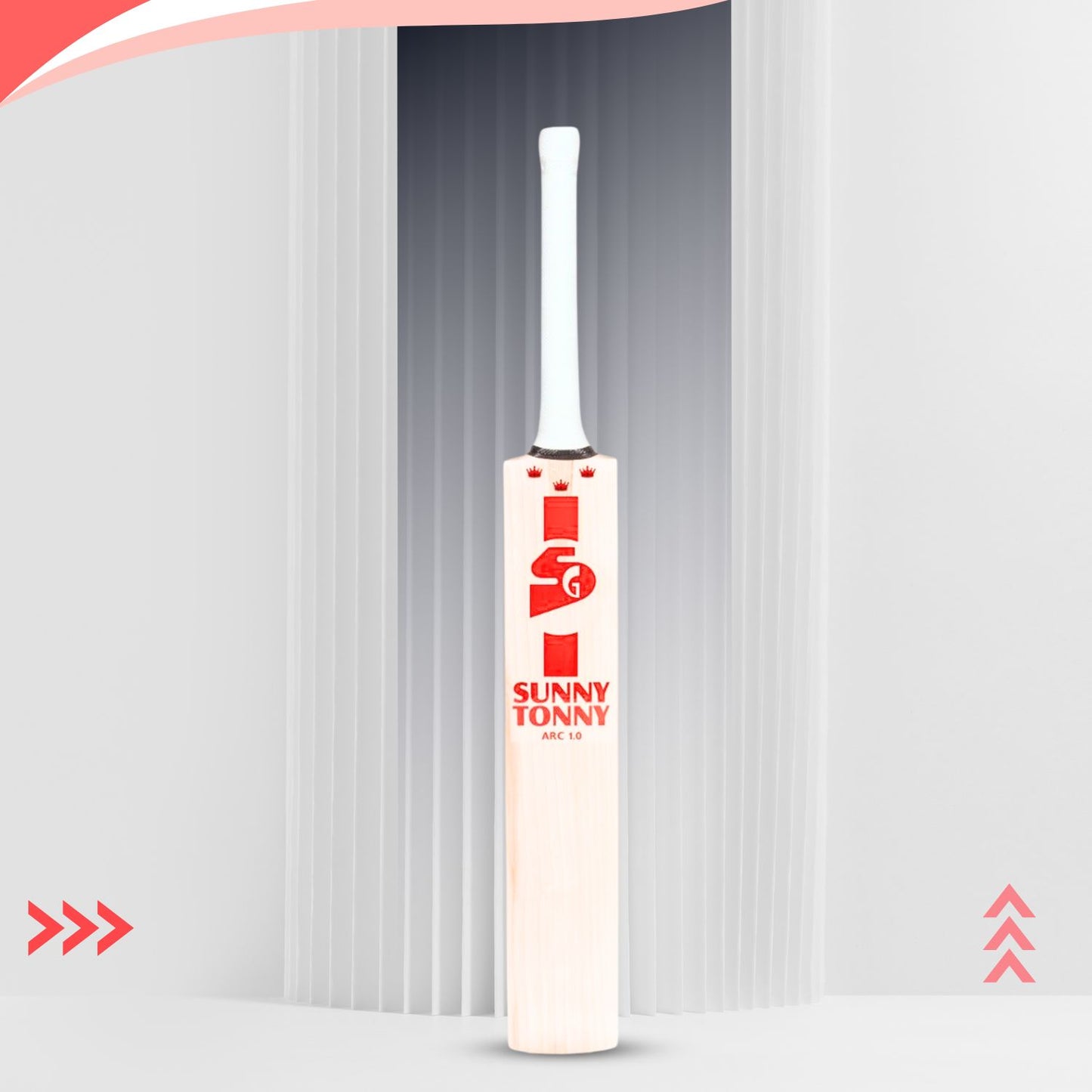 SG Sunny Tonny Arc 1.0 English Willow Cricket Bat | Short Handle (SH) | Handcrafted Professional Grade Bat for Power & Precision - Best Price online Prokicksports.com