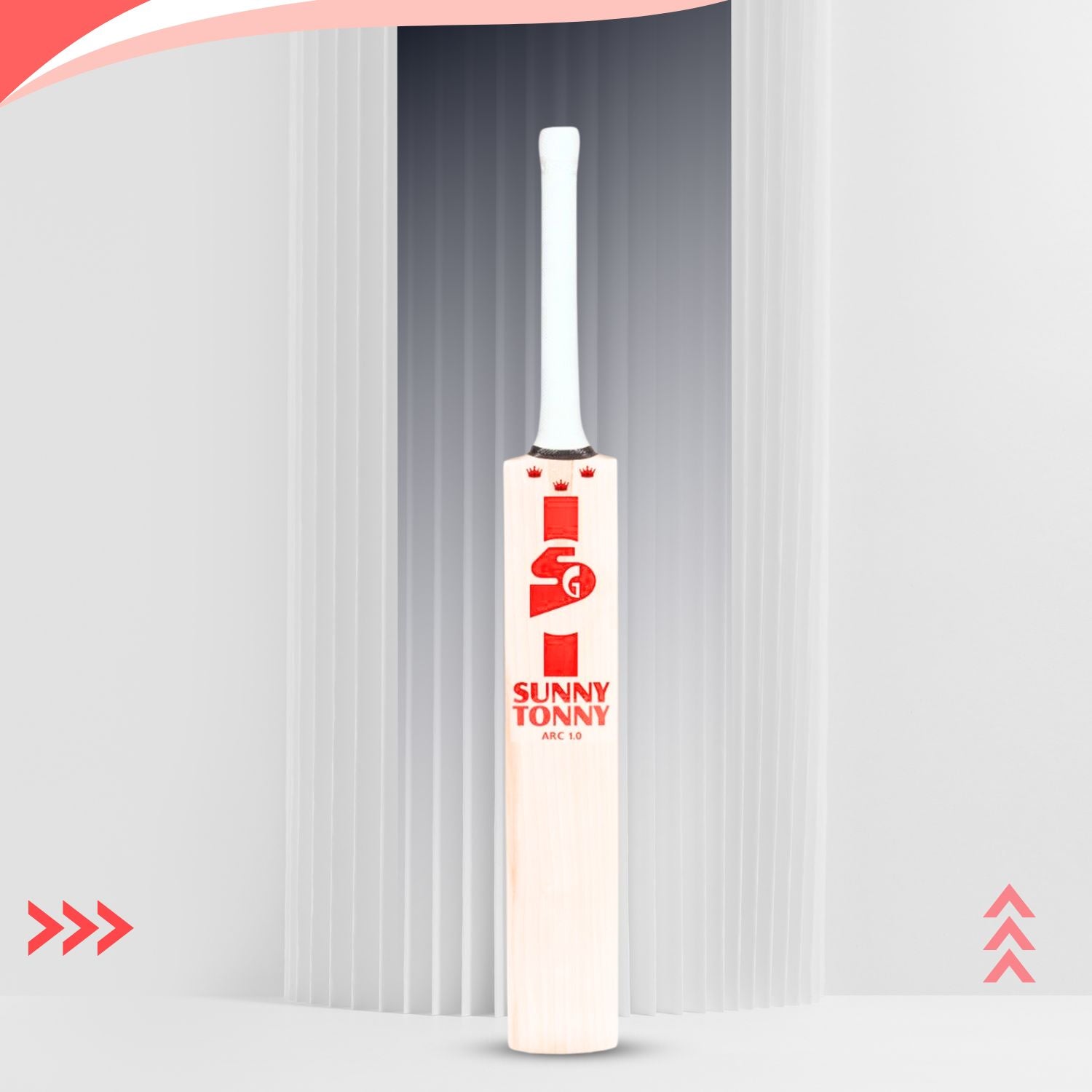 SG Sunny Tonny Arc 1.0 English Willow Cricket Bat | Short Handle (SH) | Handcrafted Professional Grade Bat for Power & Precision - Best Price online Prokicksports.com