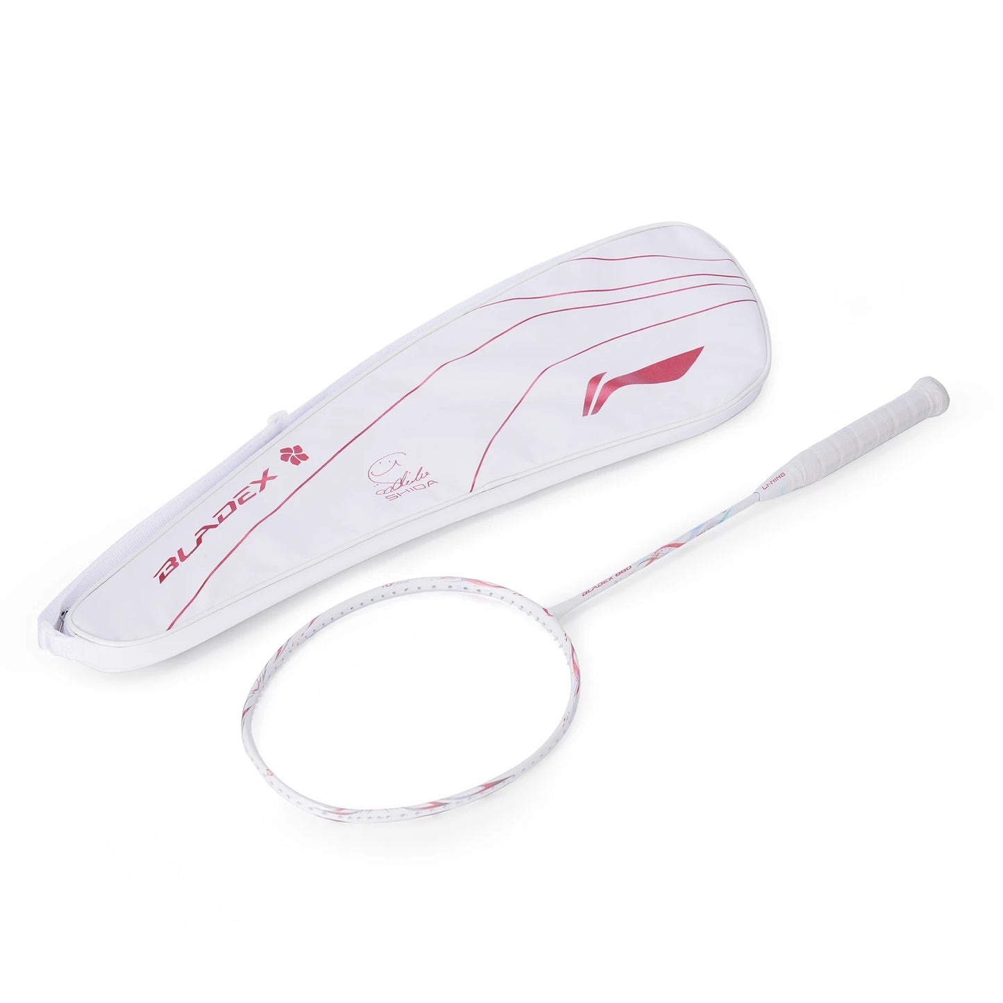 Li-Ning BladeX 880 Shida Badminton Racquet Pearl White AYPW051 | Speed-Focused Racquet with M46X Carbon Frame & T1100 Shaft