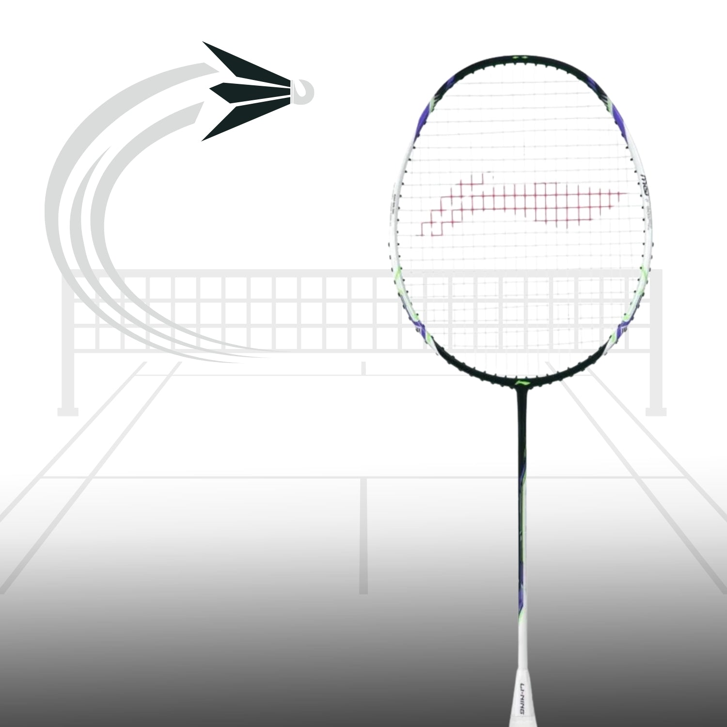 Li-Ning Halbertec Motor Unstrung Badminton Racquet – Power & Speed Performance Frame - Best Price online Prokicksports.com
