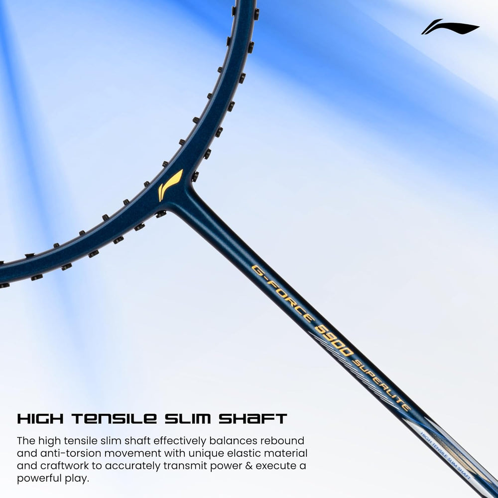 Li-Ning G-Force 5900 Superlite Badminton Racket | Ultra-Light 5U6 | Unstrung Racquet with Superior Control & Power - Best Price online Prokicksports.com