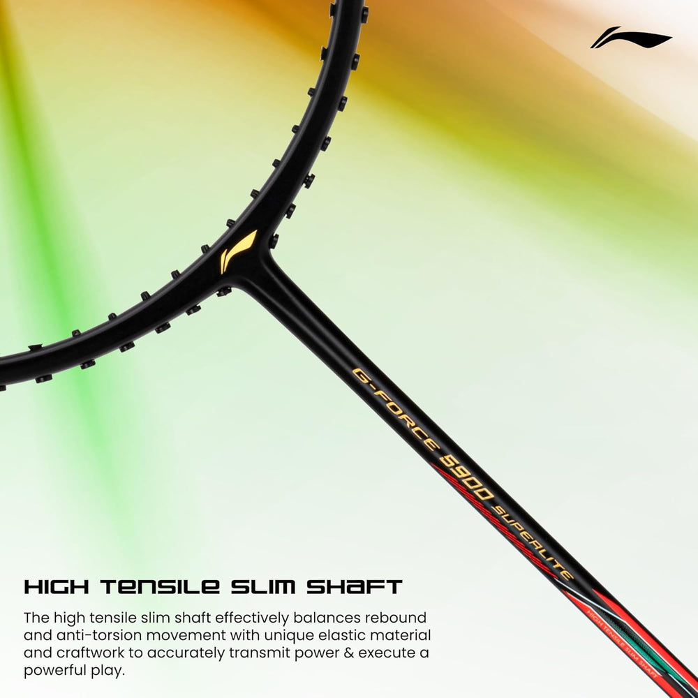 Li-Ning G-Force 5900 Superlite Badminton Racket | Ultra-Light 5U6 | Unstrung Racquet with Superior Control & Power - Best Price online Prokicksports.com