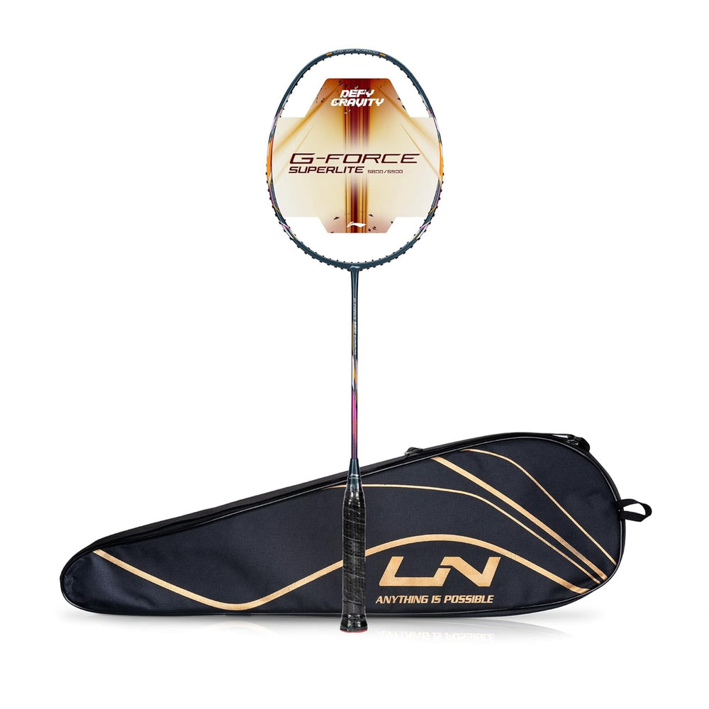 Li-Ning G-Force 5900 Superlite Badminton Racket | Ultra-Light 5U6 | Unstrung Racquet with Superior Control & Power