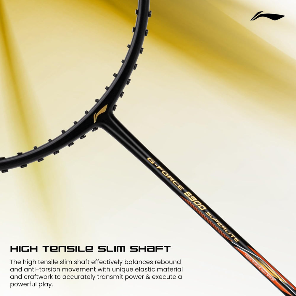 Li-Ning G-Force 5900 Superlite Badminton Racket | Ultra-Light 5U6 | Unstrung Racquet with Superior Control & Power