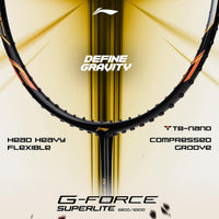 Li-Ning G-Force 5900 Superlite Badminton Racket | Ultra-Light 5U6 | Unstrung Racquet with Superior Control & Power