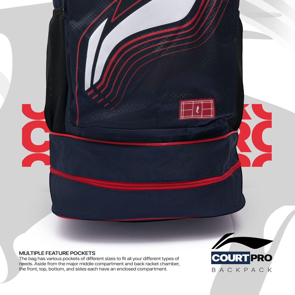 Li-Ning ABSS321 Court Pro Long Badminton Backpack, Red - Best Price online Prokicksports.com