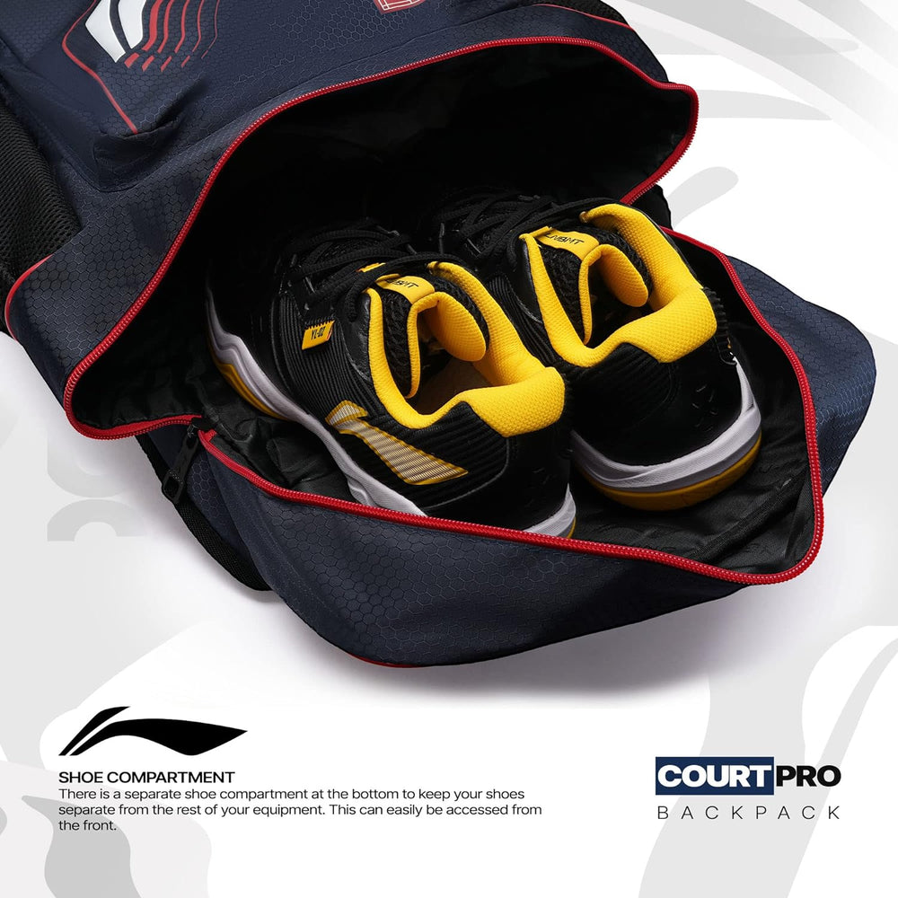Li-Ning ABSS321 Court Pro Long Badminton Backpack, Red - Best Price online Prokicksports.com