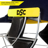 DSC Avenger Pro 2.0 Cricket Helmet (Small, Navy) – High-Grade ABS Shell Helmet with Fixed Grill, Neck Guard & Dual Retention System
