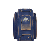 SG X LSG 2.0 Duffle Wheelie Cricket Kitbag – Large Blue Orange Cricket Trolley Bag with Bat Compartment, Wheels, Shoulder Straps, and Durable Fabric - Best Price online Prokicksports.com