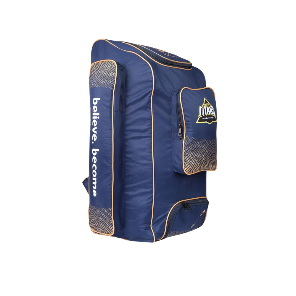 SG X LSG 2.0 Duffle Wheelie Cricket Kitbag – Large Blue Orange Cricket Trolley Bag with Bat Compartment, Wheels, Shoulder Straps, and Durable Fabric - Best Price online Prokicksports.com