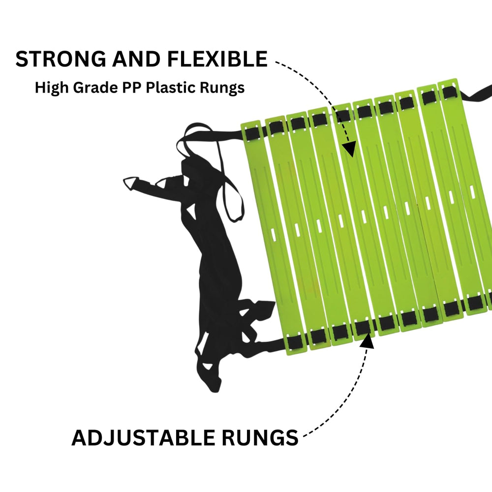 Prokick Agility Training Flat Adjustable Economy Ladder for track and field sports (6 Meter) - Best Price online Prokicksports.com