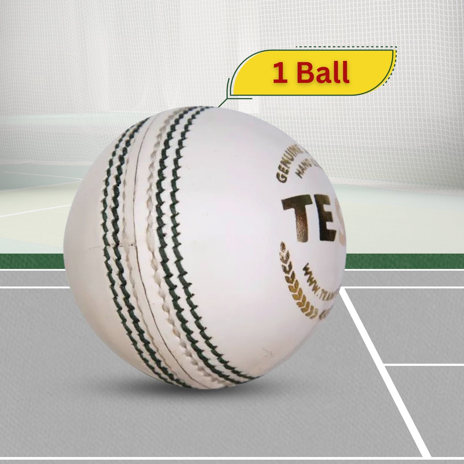 SG Test White Four- Piece Cricket Leather Ball, 1PC - Best Price online Prokicksports.com