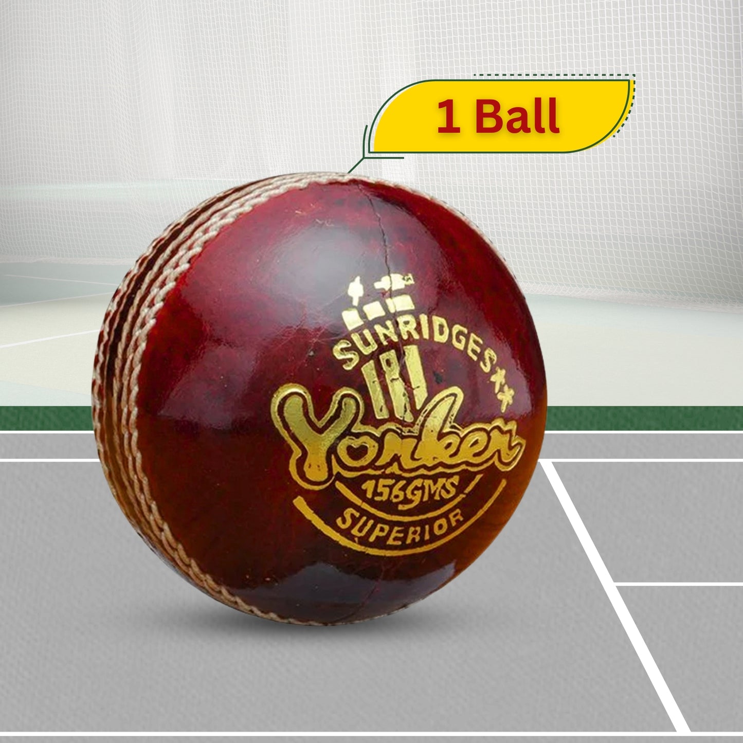 SS Yorker Cricket Ball, Red - 1PC