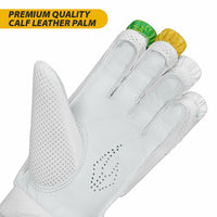 DSC Intense Attitude Cricket Batting Gloves (Men's Size, Left Hand ) – Lightweight Multi-Flex Finger Roll Protection with Cotton & Leather Palm