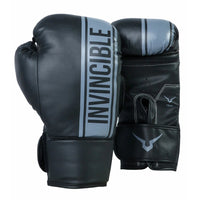 Invincible Junior Leisure Boxing Gloves, Black/Grey - Best Price online Prokicksports.com