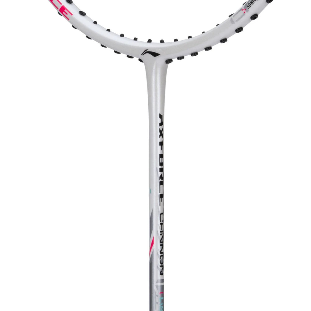 Li-Ning Axforce Light Cannon Badminton Racquet | Ultra-Light Unstrung Frame | White | High Modulus Carbon Fiber | Speed & Control | Intermediate to Advanced - Best Price online Prokicksports.com