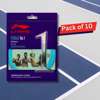 Li-Ning No 1 Badminton String, Pack of 10 Strings - Best Price online Prokicksports.com