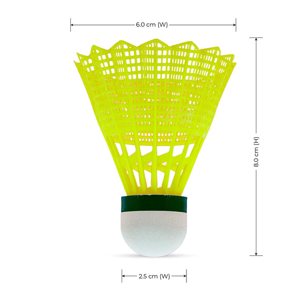 Li-Ning Bolt Gold Nylon Shuttlecock, Yellow (6 in 1)