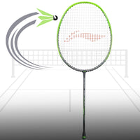 Li-Ning 3D Calibar 300 Combat Unstrung Badminton Racquet, Dark Grey/Green - Best Price online Prokicksports.com