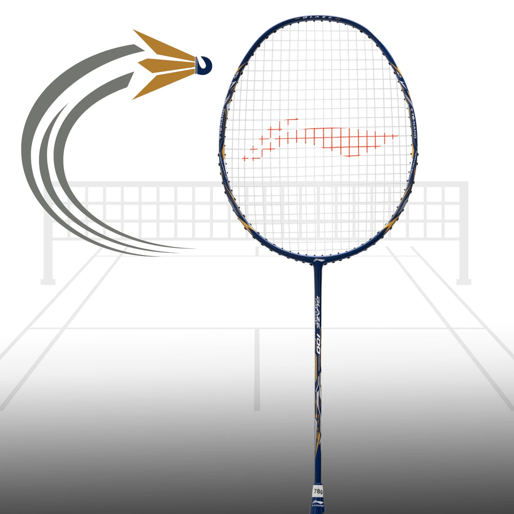 Li-Ning BLAZE 100 Strung Badminton Racquet, 78g