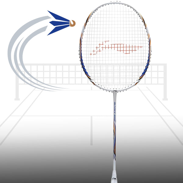 Li-Ning Bladex 200 R-Series Strung Badminton Racquet, White/Blue (4UIG6)