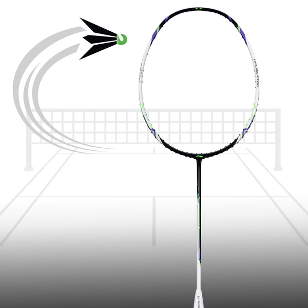 Li-Ning Halbertec Motor Unstrung Badminton Racquet, Pearl White